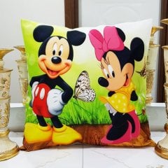 Mickey & Mini Baskılı Kırlent Kılıfı 43x43cm