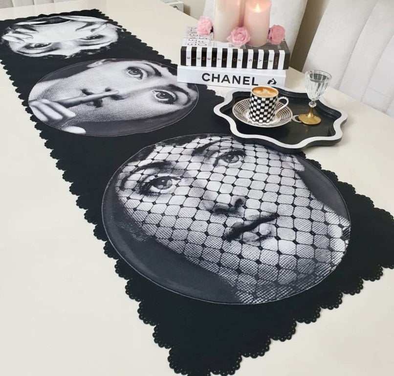 Fornasetti Runner Örtü 40x140cm
