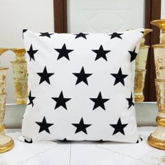 Trend Desen Siyah Beyaz Baskılı Kırlent Kılıfı 43x43cm