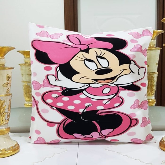 Mini Mouse Baskılı Kırlent Kılıfı 43x43cm