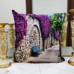 Alaçatı Baskılı Kırlent Kılıfı 43x43cm