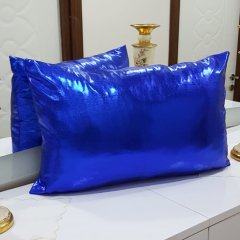 Lame Kumaş Kırlent Kılıfı Lacivert 35x55cm