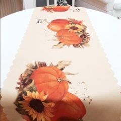 Yaz Desenli Dekoratif Runner Örtü 40x140cm