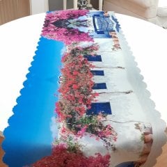 Yaz Desenli Dekoratif Runner Örtü 40x140cm