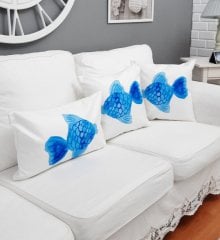 Marin Desen Kırlent Kılıfı 3 lü Kombin Set