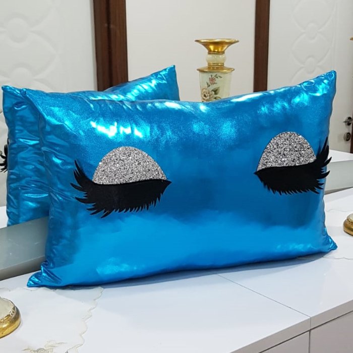 Lame Kumaş Kirpik Kırlent Kılıfı 35x55cm