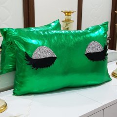 Lame Kumaş Kirpik Kırlent Kılıfı 35x55cm