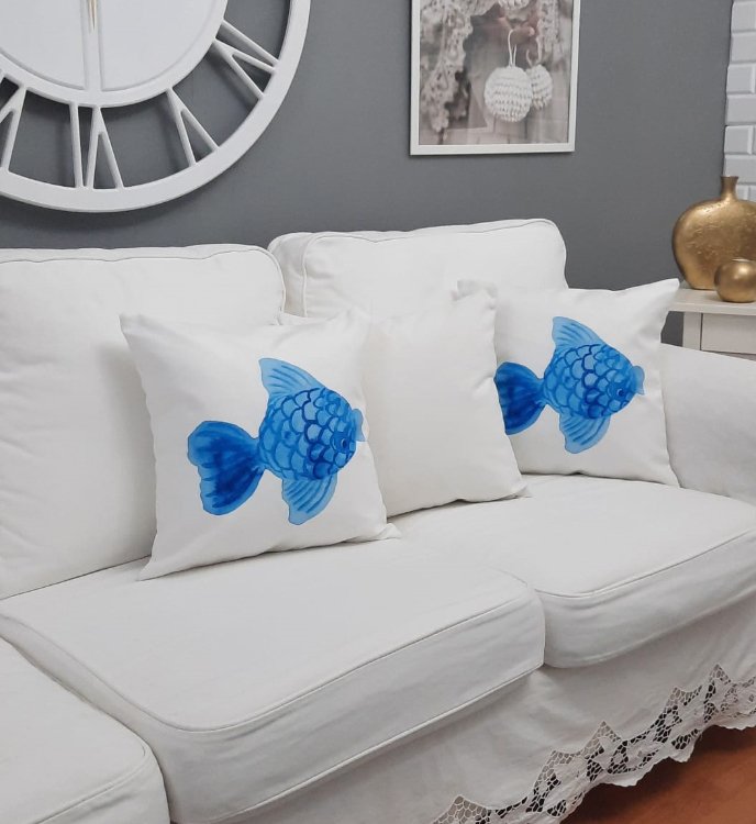 Marin Desen Kırlent Kılıfı 3 lü Kombin Set