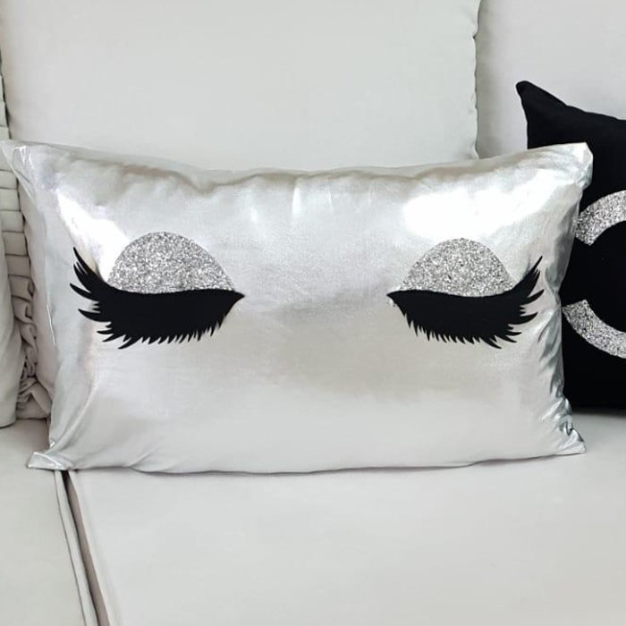 Lame Kumaş Kirpik Kırlent Kılıfı 35x55cm