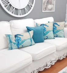Marin Desen Kırlent Kılıfı 4lü Kombin Set