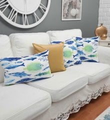 Marin Desen Kırlent Kılıfı 4lü Kombin Set