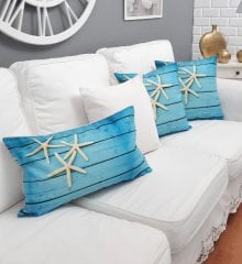 Marin Desen Kırlent Kılıfı 4lü Kombin Set