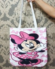 Mini Mouse Baskılı Kumaş Heybe Çanta