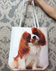Köpek Baskılı Kumaş Heybe Çanta