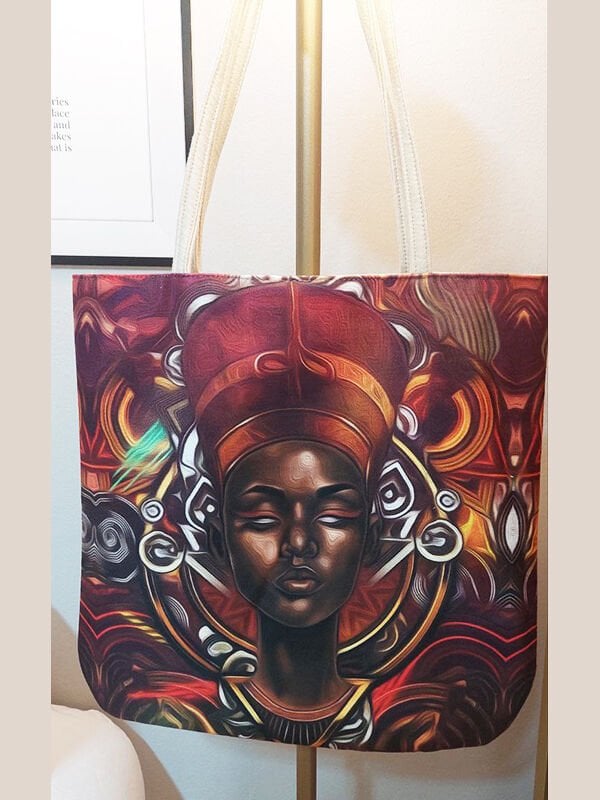 African Baskılı Kumaş Heybe Çanta