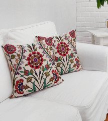 Goblen Dokuma Kırlent Kılıfı 2 li Kombin Set