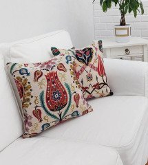 Goblen Dokuma Kırlent Kılıfı 2 li Kombin Set