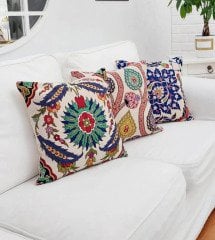 Goblen Dokuma Kırlent Kılıfı 3lü Karışık Kombin Set