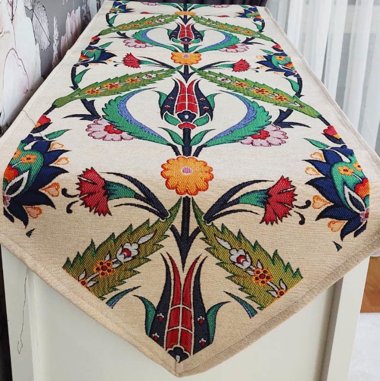 Goblen Dokuma Kumaş Dekoratif Runner 40x140cm