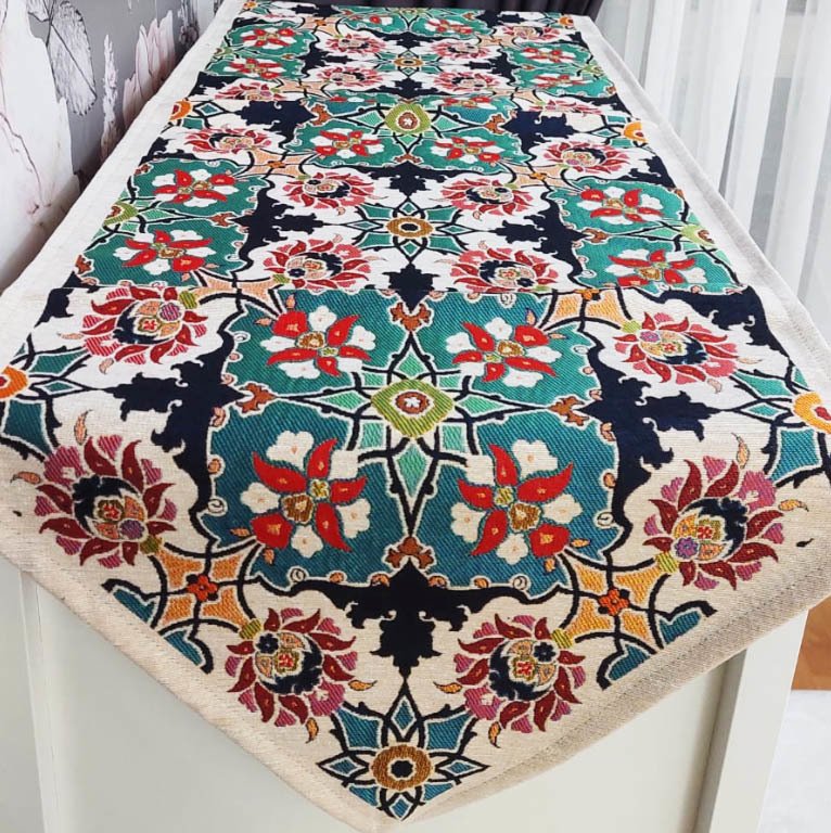 Goblen Dokuma Kumaş Dekoratif Runner 40x140cm