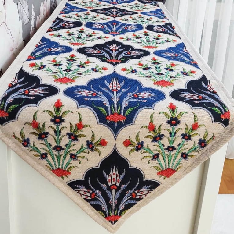 Goblen Dokuma Kumaş Dekoratif Runner 40x140cm