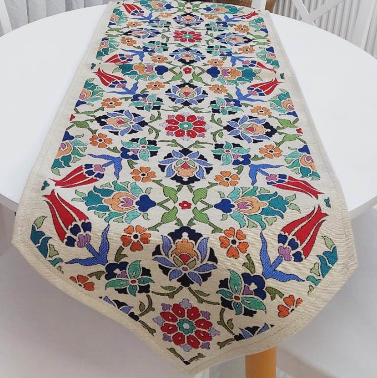 Goblen Dokuma Kumaş Dekoratif Runner 40x140cm