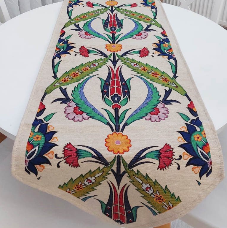 Goblen Dokuma Kumaş Dekoratif Runner 40x140cm