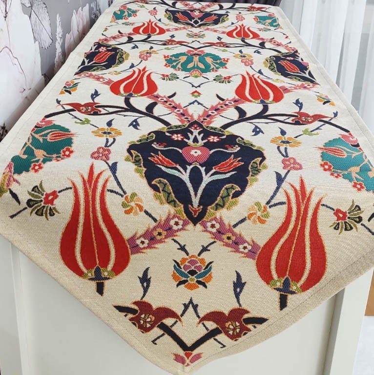 Goblen Dokuma Kumaş Dekoratif Runner 40x140cm