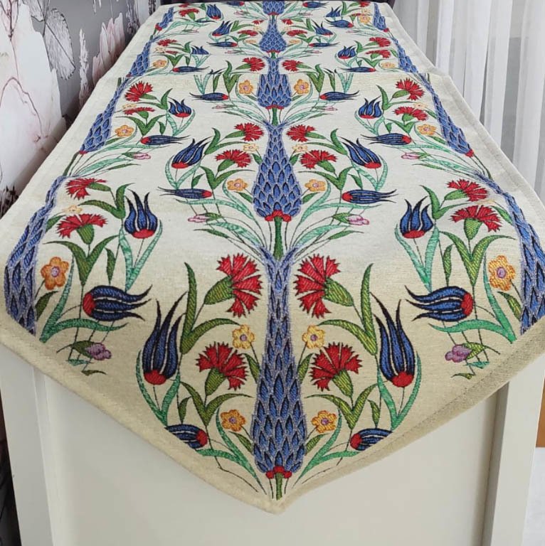 Goblen Dokuma Kumaş Dekoratif Runner 40x140cm