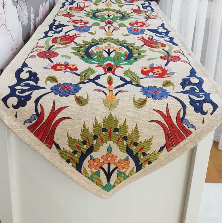 Goblen Dokuma Kumaş Dekoratif Runner 40x140cm