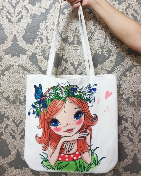 Anime Baskılı Kumaş Heybe Çanta