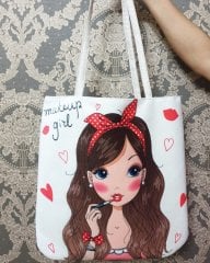 Anime Baskılı Kumaş Heybe Çanta