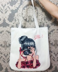 Anime Baskılı Kumaş Heybe Çanta