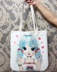 Anime Baskılı Kumaş Heybe Çanta