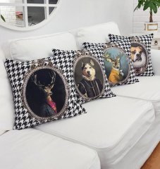 Sevimli Hayvan Figürlü Kırlent Kılıfı 4lü Kombin Set