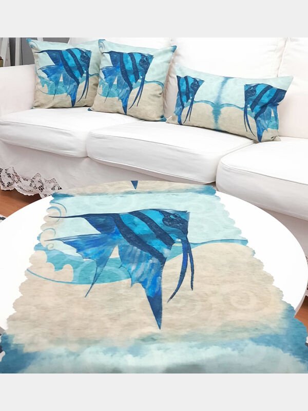 Marin Desen Seçenekli Kombin 35x55cm Kırlent Kılıfı