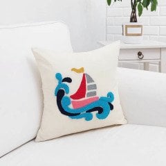 Punch El İşçiliği Kırlent Kılıfı 43x43cm
