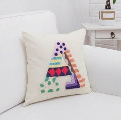 Punch El İşçiliği Kırlent Kılıfı 43x43cm