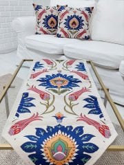 Goblen Dokuma Kırlent Kılıfı ve Runner 2+1 Set