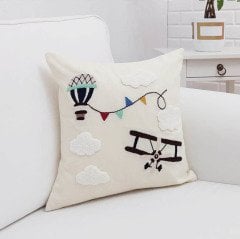 Punch El İşçiliği Kırlent Kılıfı 43x43cm