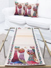 Goblen Dokuma Kırlent Kılıfı ve Runner 2+1 Set