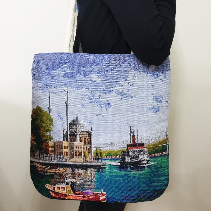 Ortaköy Goblen Dokuma Kumaş Heybe Çanta