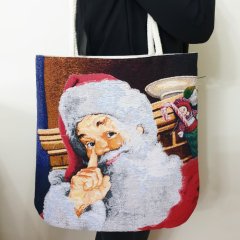 Noel Baba Goblen Dokuma Kumaş Heybe Çanta