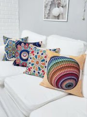 Goblen Dokuma Kırlent Kılıfı 4'lü Karışık Kombin Set