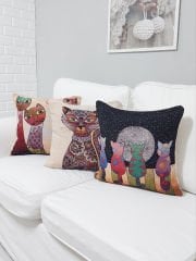 Goblen Dokuma Kırlent Kılıfı 3'lü Karışık Kombin Set