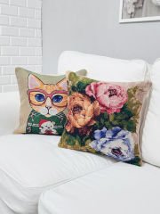 Goblen Dokuma Kırlent Kılıfı 2'li Karışık Kombin Set