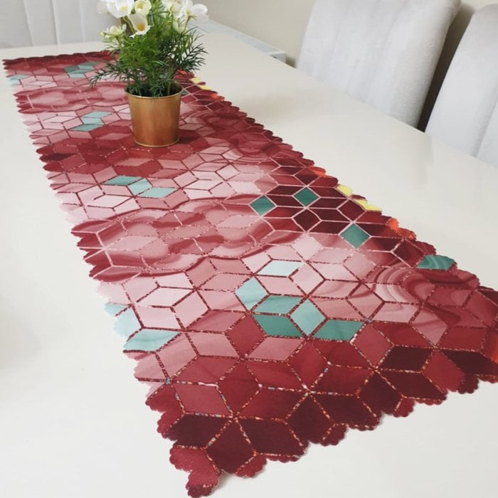 Trendy Küp Model Dekoratif Runner 40x140cm