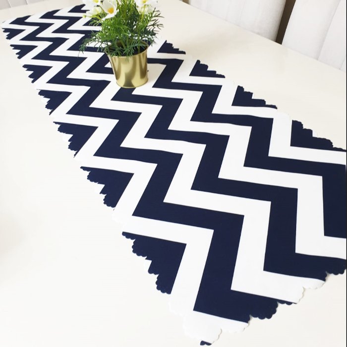 Trendy Renkli Zigzag Model Dekoratif Runner 40x140cm