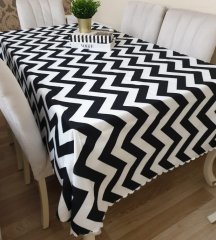 Trend Zigzag Desen Masa Örtüsü