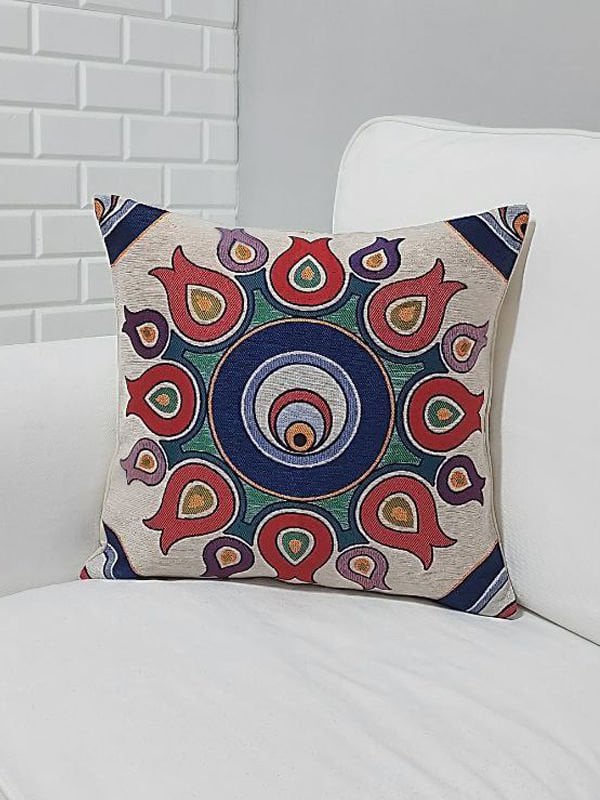 Goblen Dokuma Kırlent Kılıfı 43x43cm